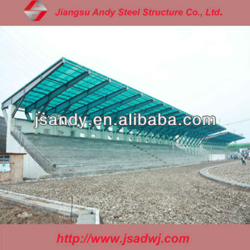 The stadium bleachers awning