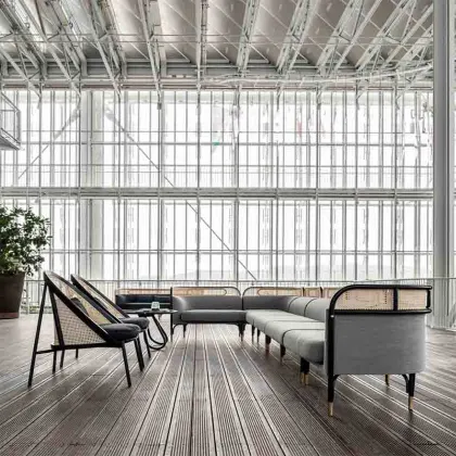 Modern Luxury Hotel Furniture: Rattan Sofa Sets for Commercial Interiors