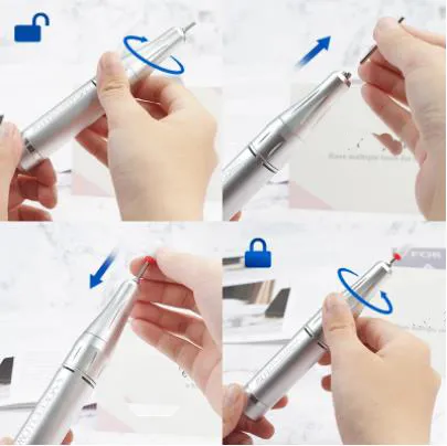 Rechargeable Acrylic Nail Drill 35000 rpm Portable Cordless Nail Drill Machine