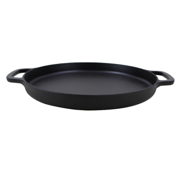 12 Inch Matt Black Round Cast Iron Pizza Pans for Healthy Cooking and Enhanced Flavor