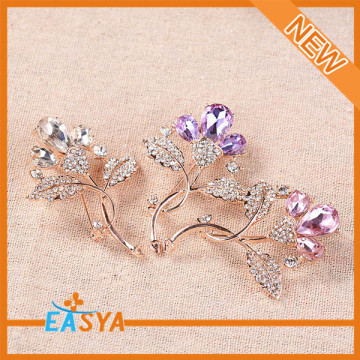 Fashion Unisex Colorful Crystal Flower Brooch Corsage