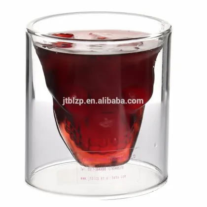 Personalized Hot Promotional Skull Shot Glass Wine Glass