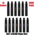 Iget Legend 4000 Puffs - одноразовые вейпы