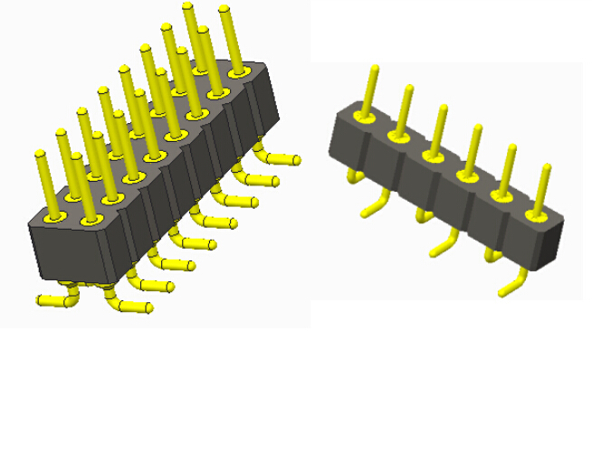 Connecteurs à embase usinée 2,54 mm