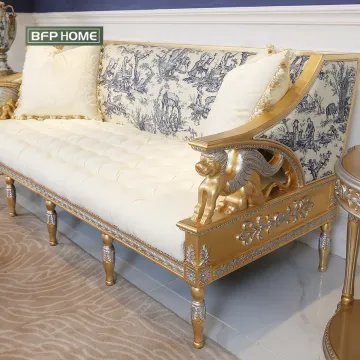 High End French Style Carved Hard Wood Living Room Set