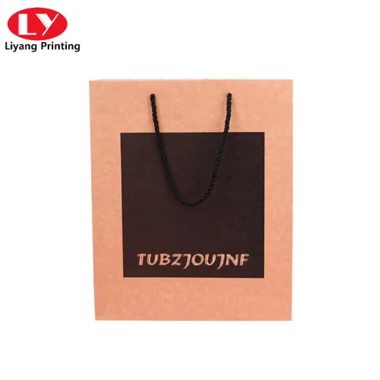 Foldable Handle Kraft Paper Bag with Printed