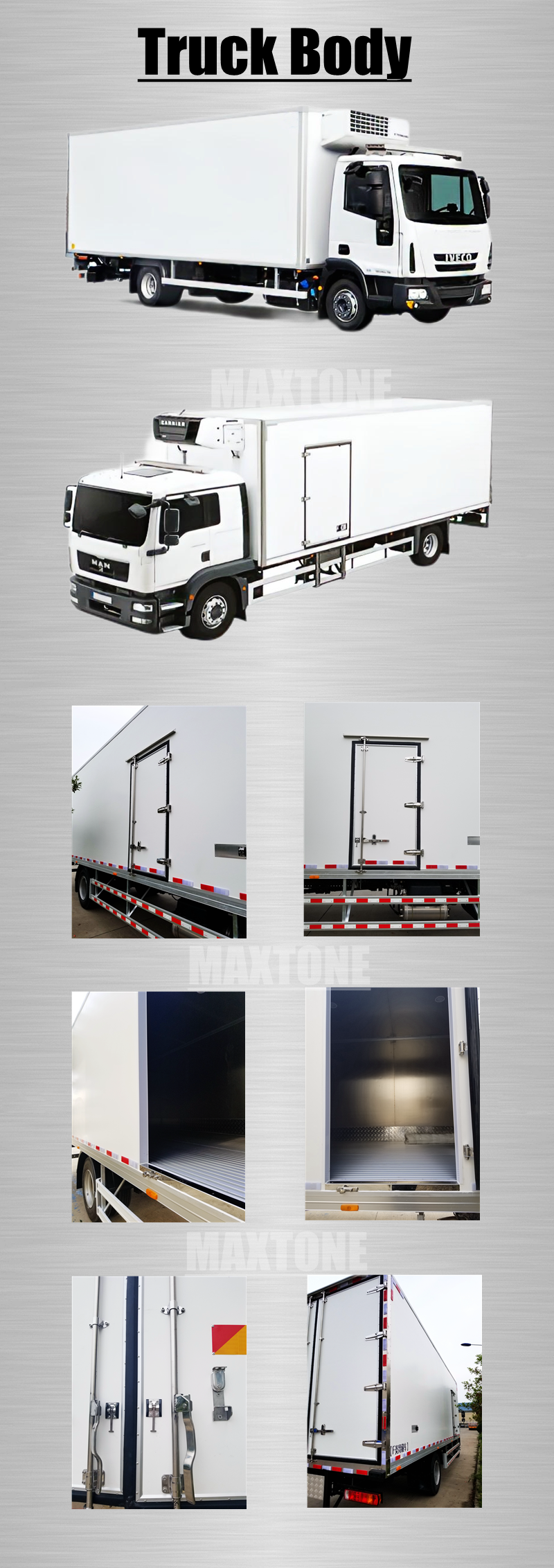 5m Fiberglass Refrigerated Truck Body Box