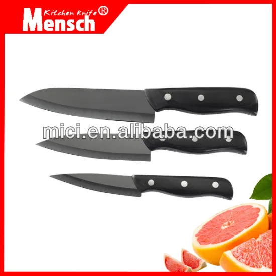 Brand New Mirror polishing ceramic cookware chef knife set with wooden Handle