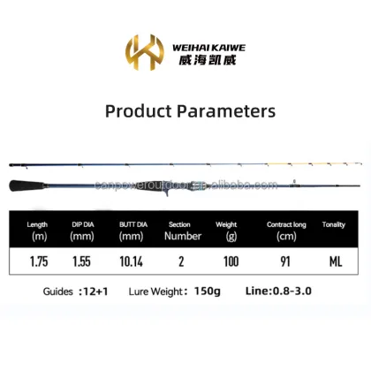 New Arrival 175cm Egi Squid Boat Fishing Rods for Sea Ocean Rafting