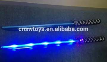 LED Light up Ninja Sword with Motion Activated Clanging Sounds