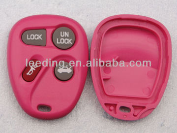 Pink GM Keyless Remote Car Key Shell,Car Key Case with Four Buttons