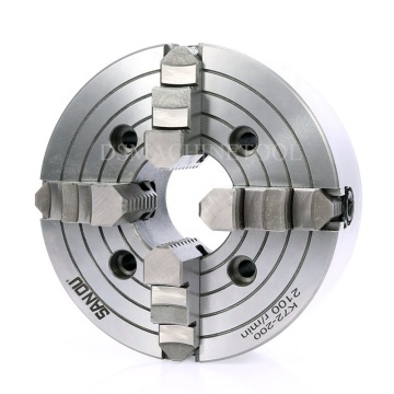 K72 Independent Chuck 4 Jaws Electric Stahl Drehmaschchen -Set mit Tellern, 200 mm, in Karton oder Holzhülle