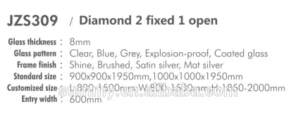 China Bathroom Free standing shower enclosure , simple shower room for home