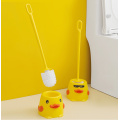 Yellow Duck Cute Toilet Brush Set with Holder