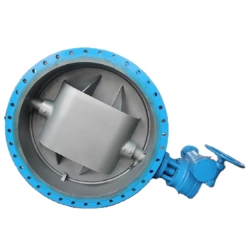 Double Eccentric Butterfly Valve with Soft Seal, Double Flange Gearbox - Manual, Pneumatic, Electric, and Hydraulic Power for Water, Gas, Oil, and Media Applications