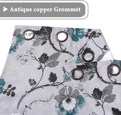 Vintage Floral Blackout Curtains