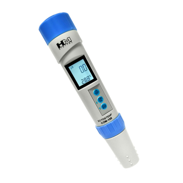 HM Digital COM-100 Conductivity Meter - Waterproof EC TDS Temperature 3-in-1 with ATC Calibration