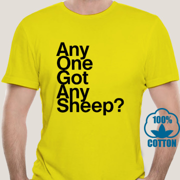 5565A Any One Got Any Sheep Settlers Of Catan T Shirt Men Cotton T-Shirts Crewneck Board Wheat Sheep Wood Game Tee Short Sleeve