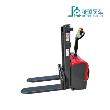 Electric stacker with double lift