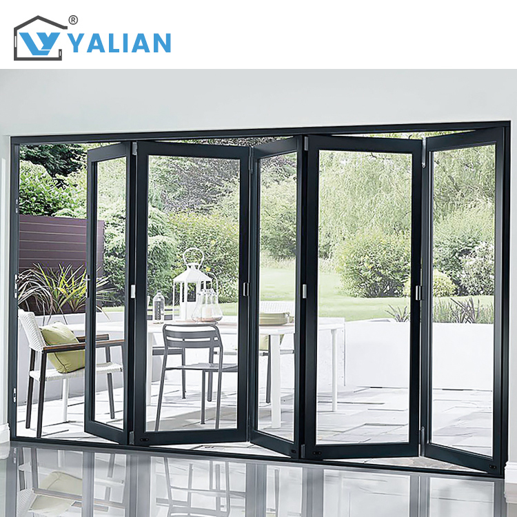 Soundproof Function Aluminum Folding Door French Style