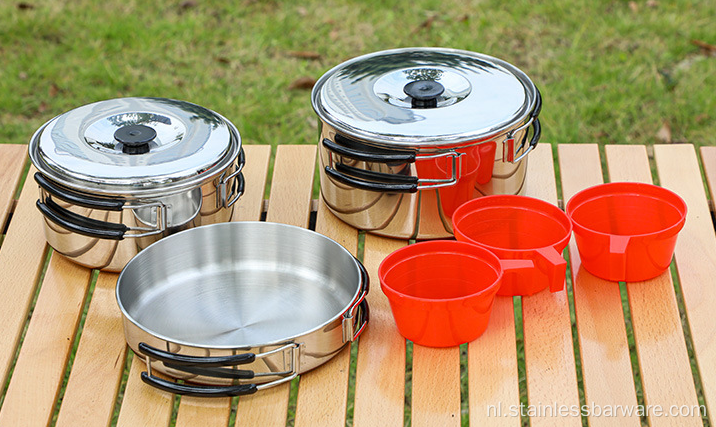 Outdoor Cook Set voor camping met 3 personen