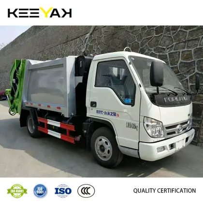 FOTON Forland Mini Garbage Truck 4CBM Diesel Garbage Compactor Truck