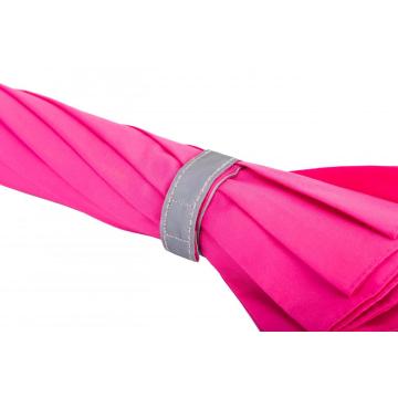 Parapluie réfléchissant pour enfants à ouverture automatique, couleur rose