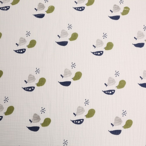 100% Cotton Double Layer Gauze Printed Fabric