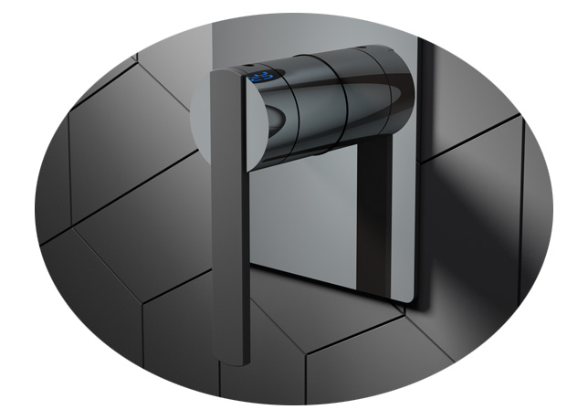 숨겨진 강우 샤워 믹서 LED 지능형 디지털 벽 마운트 믹서 욕실 샤워 수도꼭지