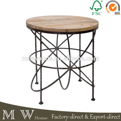 recycled elm wood coffee table, metal vintage elm table, elm coffee table