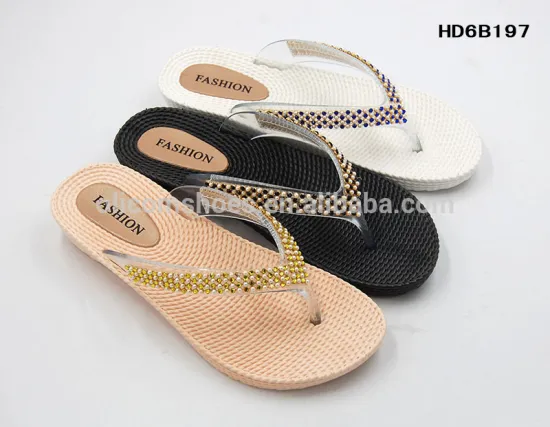 2017 New design diamond decoration strap lady sandal PCU shoes