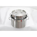 Compact stainless steel stock pot