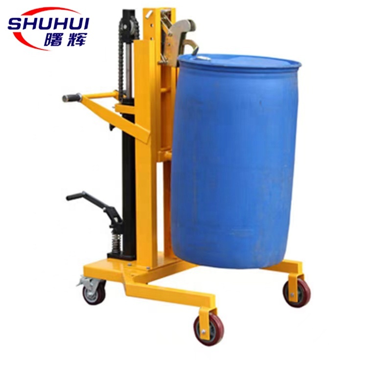 DTF450 Pedaled Hydraulic Drum Lifter - U-shaped Right-angle Lifter, 600mm Lifting Height