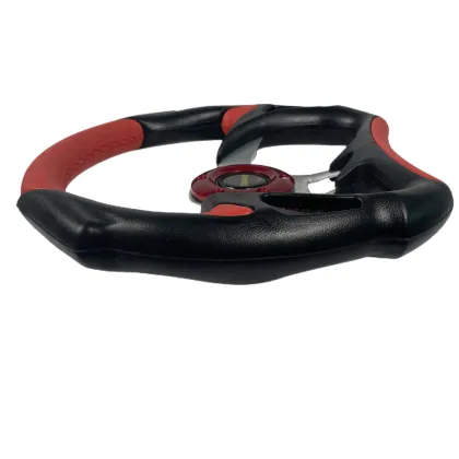13 Inch PU and PVC Leather Sports Racing Drift Steering Wheel with Horn