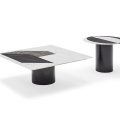 Solid Black and White Marble Coffee Tables