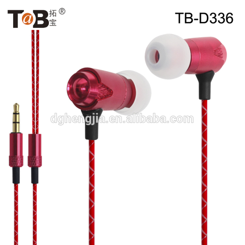 2016 New Design quality Metal Earphone with serpentine code