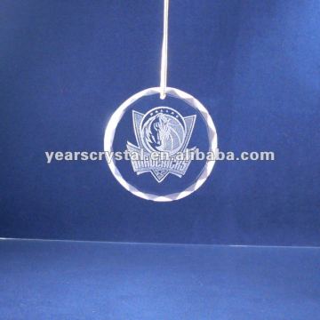 man-made round crystal hanging ornament for Christmas decorations(R-0852)