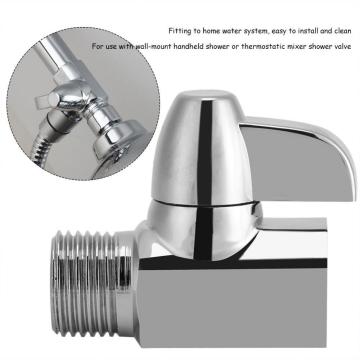 Válvula angular de aço inoxidável prateado para torneira de água