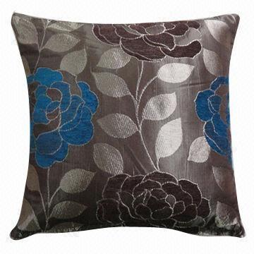 Chenille Cushion with Polyester Filling, Measures 43 x 43cm