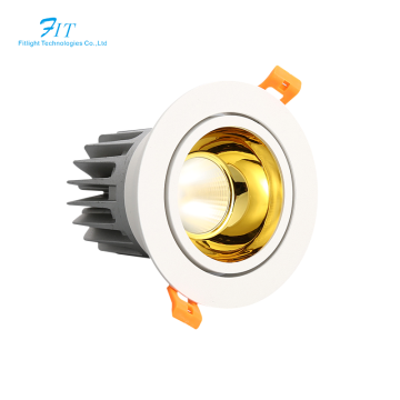 LED Commercial Down Light 12W Ρυθμιζόμενο φώτα με έσοδα από χρωμίου