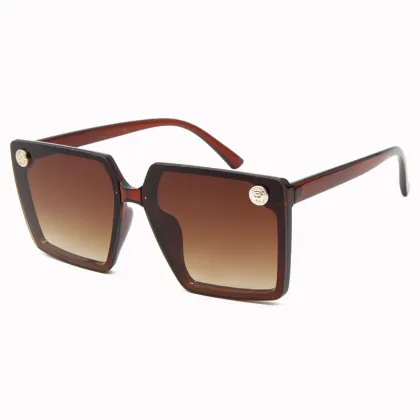 Vintage Women Oversized Sunglasses Designer Luxury Square