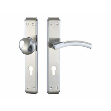 Long life aluminum door handle on plate