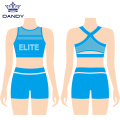 Mesh cheerleading sport bra and short