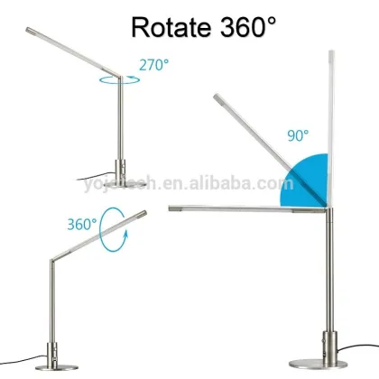 Adjustable metal Modern LED office desk lighting with Two USB Charging Port