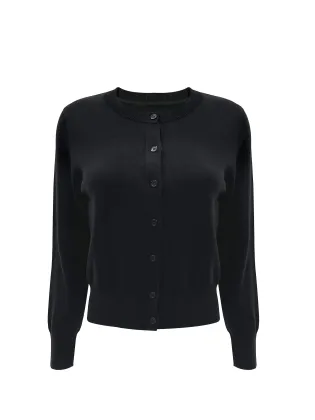 Women's black cardigan sweater