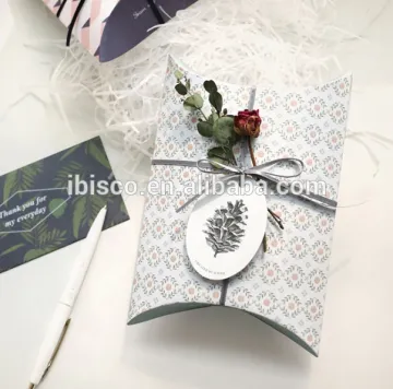 Brand name FSC paper custom print logo pillow box for gift
