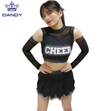 Divise da cheerleader nere abiti da ballo