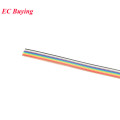 1M Flat Ribbon Cable 1.27mm Spacing Rainbow Cable Flat Color 10P 14P 16P 20P 26P 34P 40P 50P Way Pitch Wiring Wire for PCB