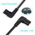 Universal 2 Prong Angle Power Cord