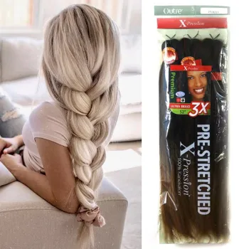EZ Pre stretched Box Easy Braids In synthetic Hair Extension kaneklon Braid C orchet Braiding Yaki Texture Pre strcth In Packs